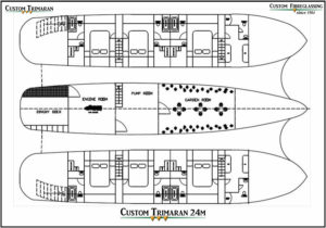 22 Custom Trimaran 24m Floorplan