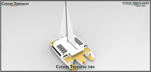 7 Custom Trimaran 24m Aft Deck